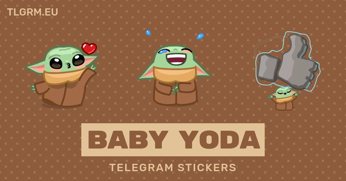 Baby Yoda Animated Sticker Set For Telegram