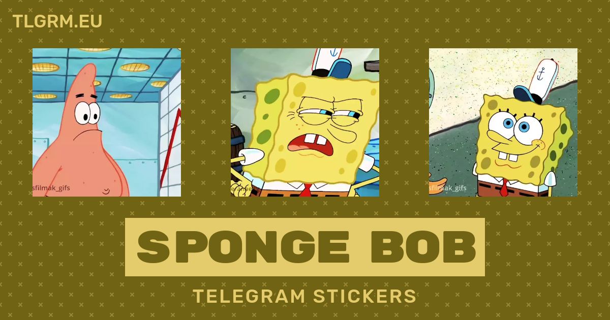 Sponge Bob Animated Sticker Set For Telegram