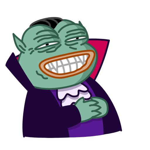 Pepe Vampire” animated sticker set for Telegram