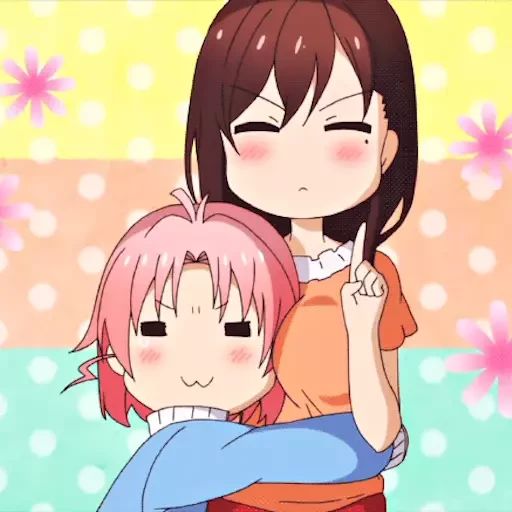 “Anime Hugs” animated sticker set for Telegram