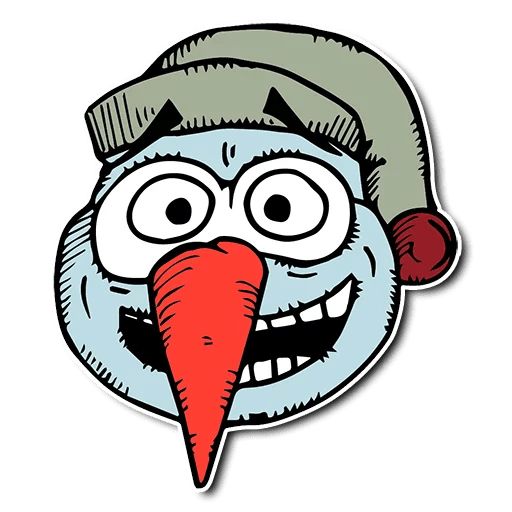Sticker “Crazy Snowman-7”