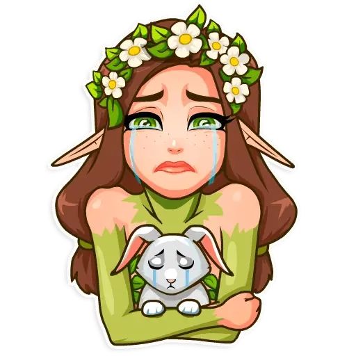 “Wood Nymph” stickers set for Telegram