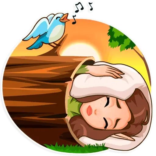 “Wood Nymph” stickers set for Telegram