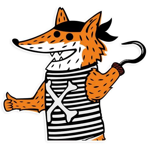 Sticker “Pirate fox-10”