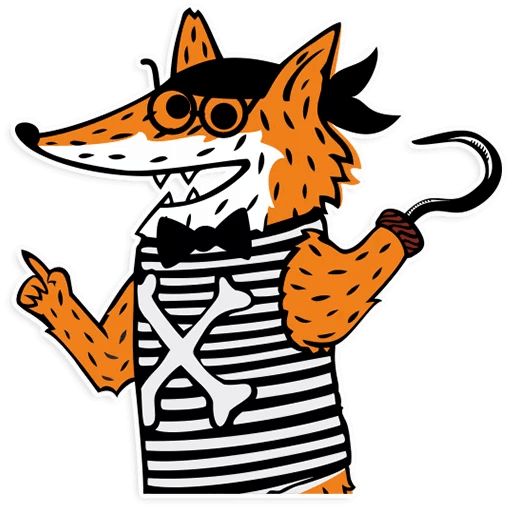 Sticker “Pirate fox-12”