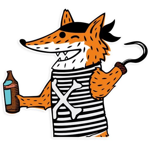 Sticker “Pirate fox-6”