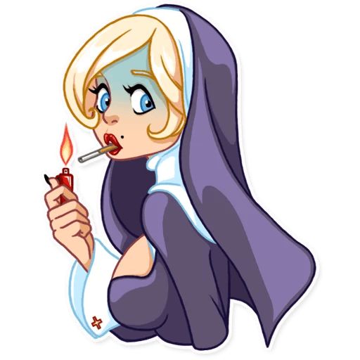 Sticker “Naughty Nun-4”