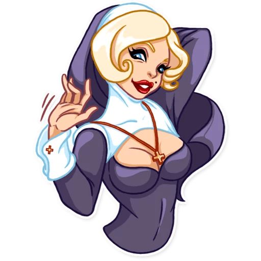 Sticker “Naughty Nun-5”