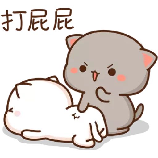 Sticker “Mochi Peach Cat 2-4”