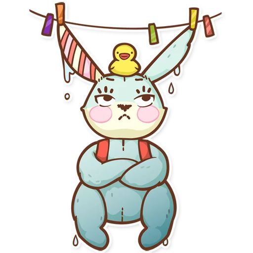 Sticker “Plush Baby Bunny-10”