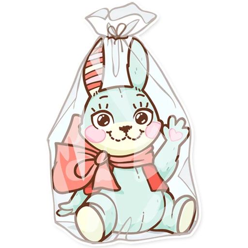 Sticker “Plush Baby Bunny-5”