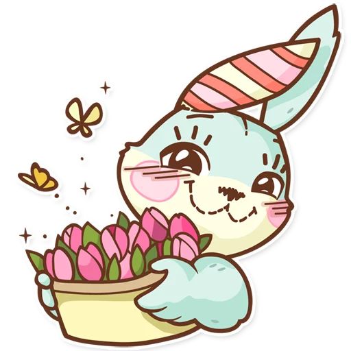 Sticker “Plush Baby Bunny-7”