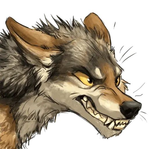 “Wolf” stickers set for Telegram