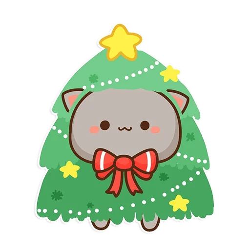 Sticker “Mochi Peach Cats WINTER-10”