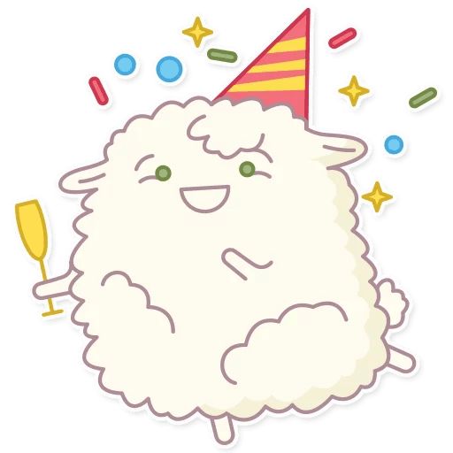 Sticker “Cute Sheep-10”