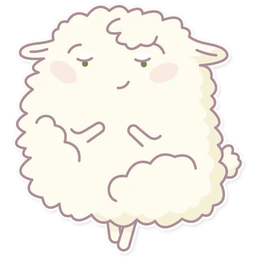 Sticker “Cute Sheep-11”