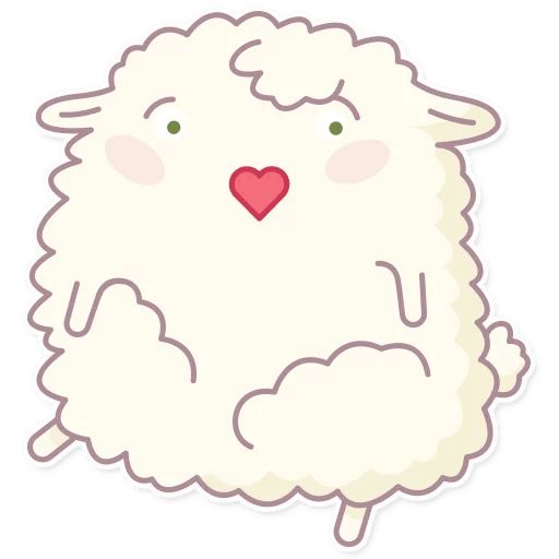 Sticker “Cute Sheep-12”