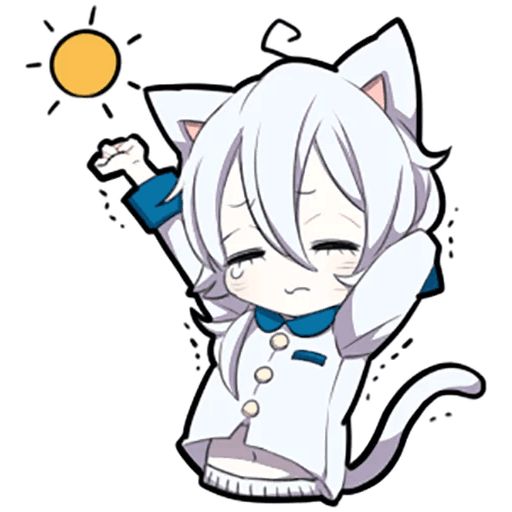 Sticker “White Kitten-2”