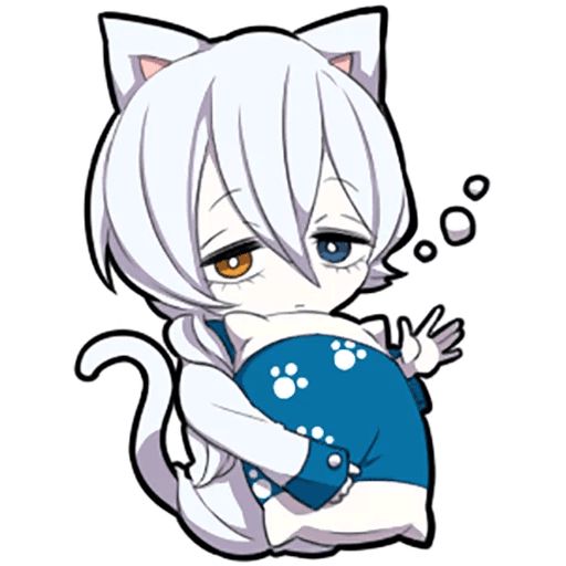 Sticker “White Kitten-3”