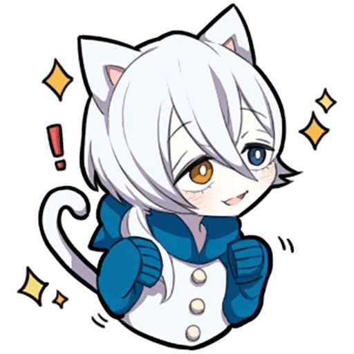 Sticker “White Kitten-6”
