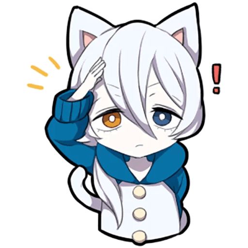 Sticker “White Kitten-8”