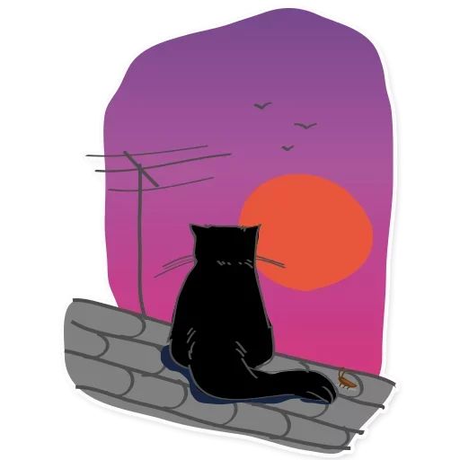 Sticker “Black Cat-12”