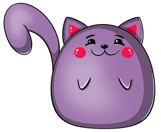 Sticker “Purple Cat-1”