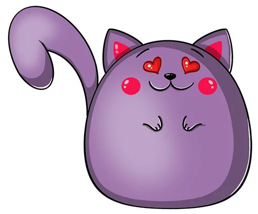 Sticker “Purple Cat-2”