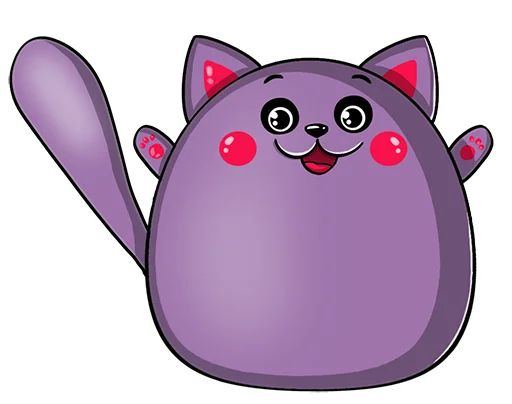 Sticker “Purple Cat-5”