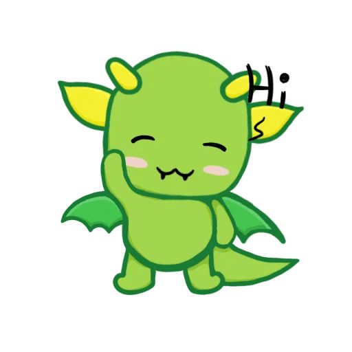 “Cute Dragon” stickers set for Telegram