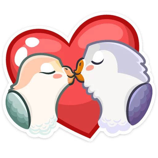Sticker “Lovebirds-3”