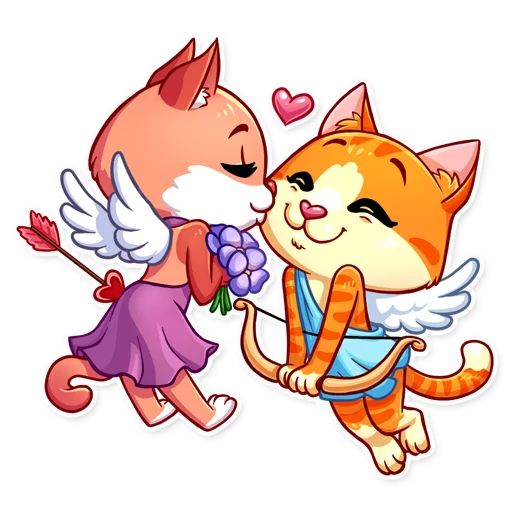 Sticker “Cupid Cat-2”