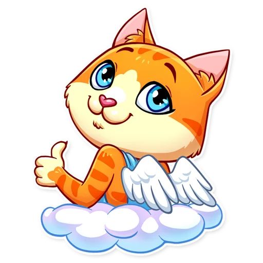 Sticker “Cupid Cat-3”