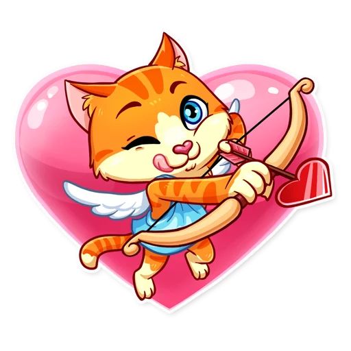 Sticker “Cupid Cat-6”