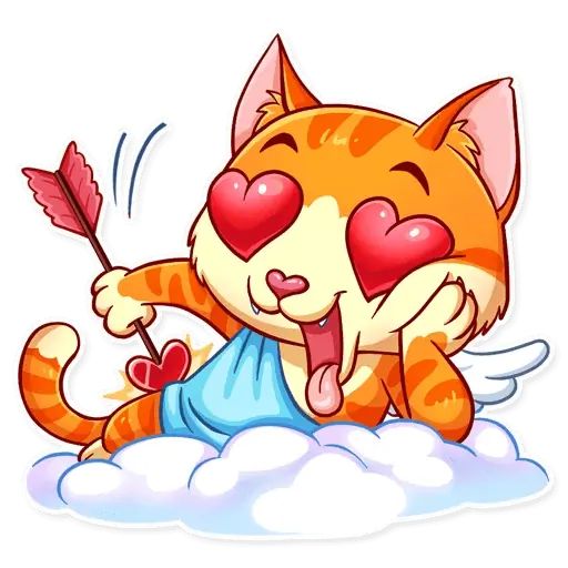 Sticker “Cupid Cat-7”