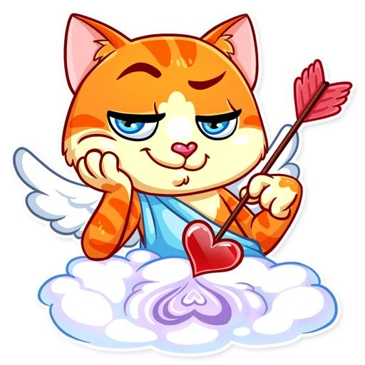 Sticker “Cupid Cat-8”