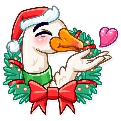 Sticker “Christmas Goose-2”