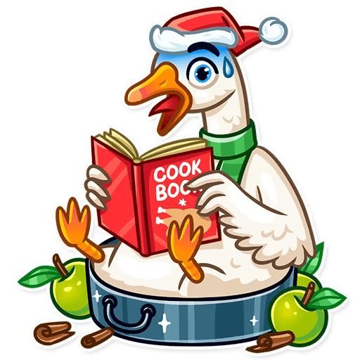 Sticker “Christmas Goose-4”