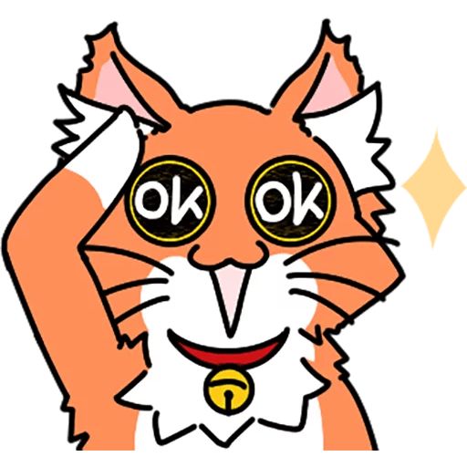 Sticker “Orange cat-3”