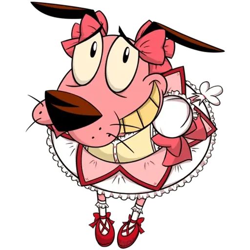 Sticker “Courage The Cowardly Dog-1”