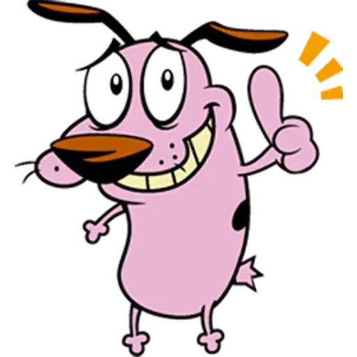 Sticker “Courage The Cowardly Dog-3”