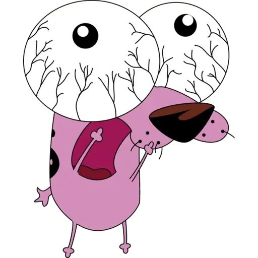 Sticker “Courage The Cowardly Dog-5”
