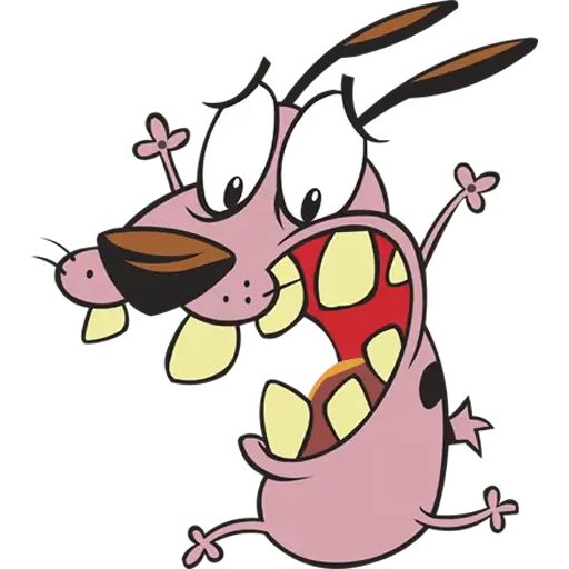 Sticker “Courage The Cowardly Dog-6”