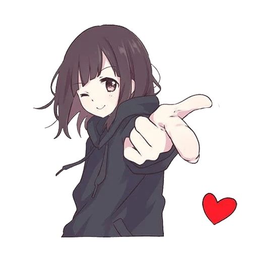 Sticker “Cute Anime Girl-10”