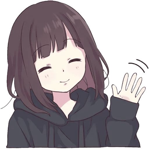 “Cute Anime Girl” stickers set for Telegram