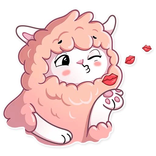 Sticker “Fluffy Lama-2”