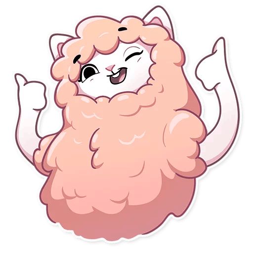 Sticker “Fluffy Lama-3”