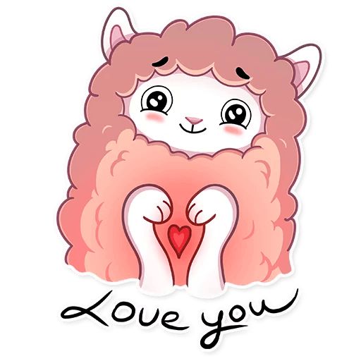 Sticker “Fluffy Lama-6”