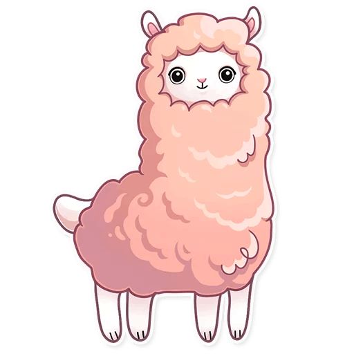 Sticker “Fluffy Lama-7”