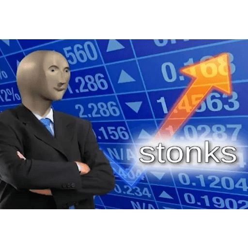 “Stonks” stickers set for Telegram